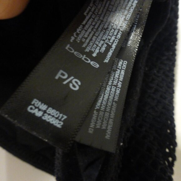 BEBE black stretchy bralette with back cut outs - Picture 7 of 8